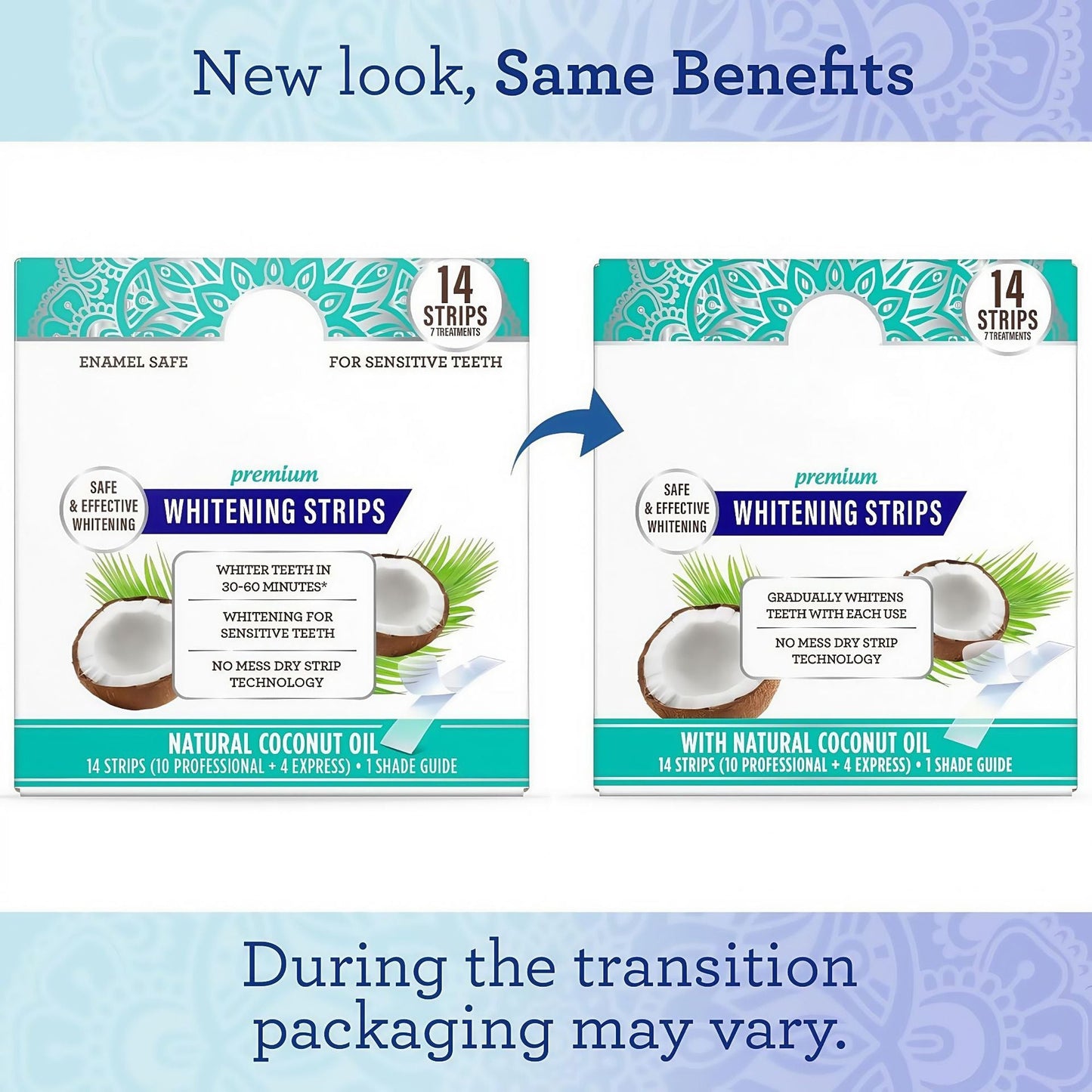 Teeth Whitening Strips – 7-Day Treatment with Non-Slip Dry Strip Technology